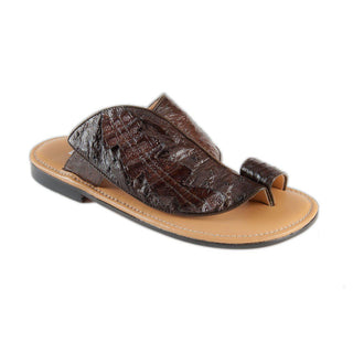 Mauri Men's Designer Shoes Sport Rust Brown Crocodile Sandals 5087 (MAO1013) (Special Order)-AmbrogioShoes