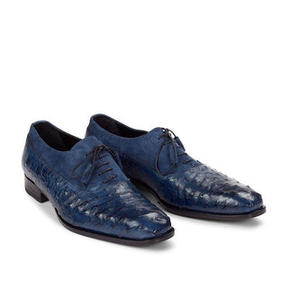 Mauri Men's Hand-Painted Dante Wonder Blue Oxfords 4762 (MA4312) (Special Order)-AmbrogioShoes