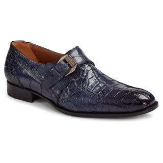 Mauri Men's Manzoni Body Alligator Hand-Painted Charcoal Grey Loafers 1090 (MA4104) (Special Order)-AmbrogioShoes