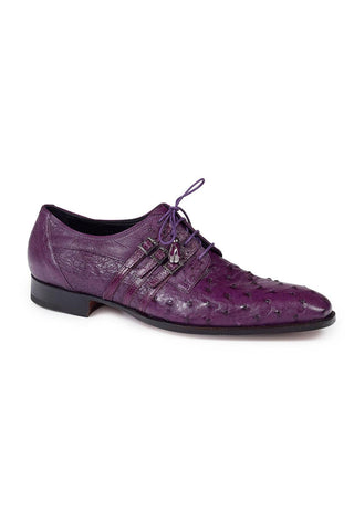 Mauri Men's Purple Ostrich & Ostrich Leg Oxfords(MA4604)-AmbrogioShoes