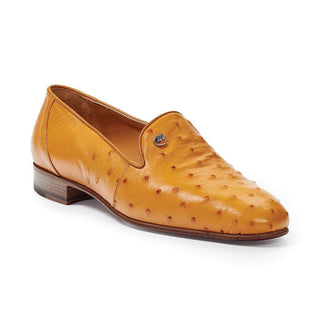 Mauri Men's Shoes Ostrich Buttercup Loafers Art 4516/5 (MA4647) (Special Order)-AmbrogioShoes