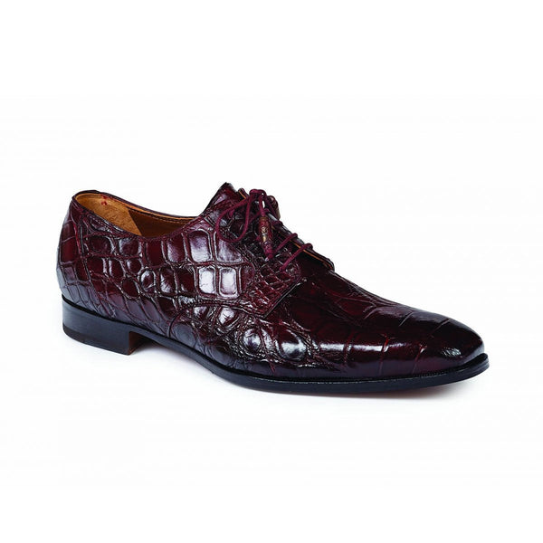 Mauri Men's Shoes Palladio Ruby Red Alligator Wing-tip Oxfords 1059 (MA4625)(Special Order)-AmbrogioShoes