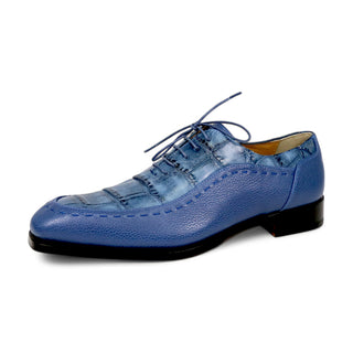 Mauri Metropolitan 1080 Men's Shoes Exotic Alligator / Calf-Skin Leather Oxford (MA5657) (Special Order)-AmbrogioShoes