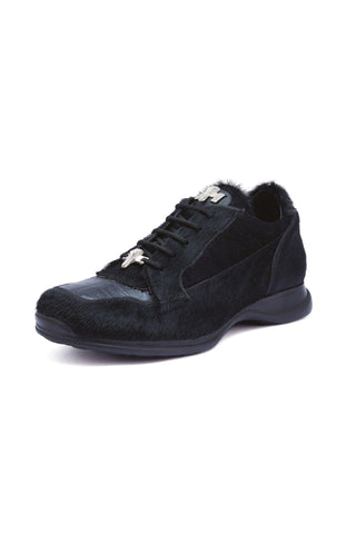 Mauri Mustang 8594 Exotic Crocodile Skin & Pony Hair Sneakers (MA5271)-AmbrogioShoes