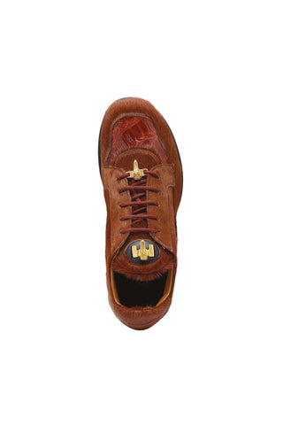 Mauri Mustang 8594 Exotic Crocodile Skin & Pony Hair Sneakers (MA5271)-AmbrogioShoes