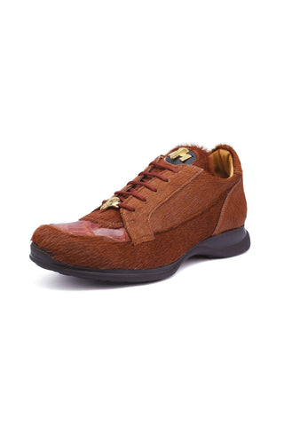 Mauri Mustang 8594 Exotic Crocodile Skin & Pony Hair Sneakers (MA5271)-AmbrogioShoes