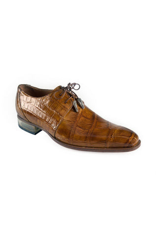 Mauri Mustard Alligator Wing-Tip Oxfords 4851-2 (MAO1024)-AmbrogioShoes