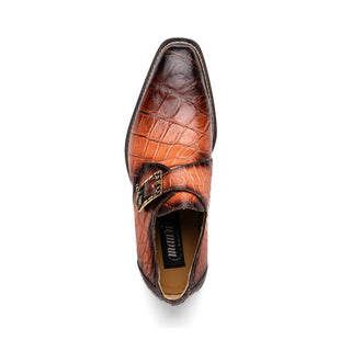Mauri Nitti 3281/2 Men's Shoes Peach with T.Moro Finish Exotic Alligator Monk Strap (MA5601) (Special Order)-AmbrogioShoes