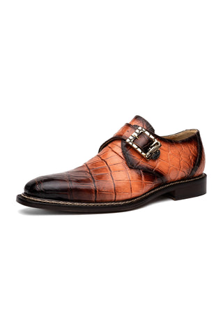 Mauri Nitti 3281/2 Peach with T.Moro Finish Alligator Monk Strap (MA5601)