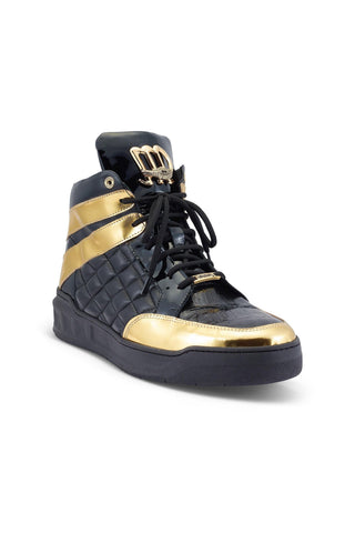 Mauri Notorious 8499 Crocodile Skin / Patent / Leather High-Top Sneakers (MA5496)-AmbrogioShoes