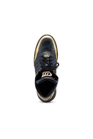 Mauri Notorious 8499 Exotic Crocodile Skin / Patent / Calf-Skin Leather High-Top Sneakers (MA5496)-AmbrogioShoes