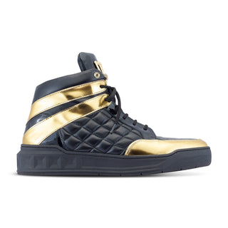 Mauri Notorious 8499 Men's Shoes Exotic Crocodile Skin / Patent / Calf-Skin Leather High-Top Sneakers (MA5496)(Special Order)-AmbrogioShoes