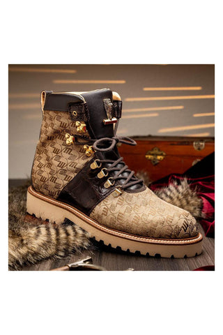 Mauri O.G 3272 Exotic Crocodile / Ostrich / Fabric / Calf-Skin Leather Boots (MA5630)-AmbrogioShoes