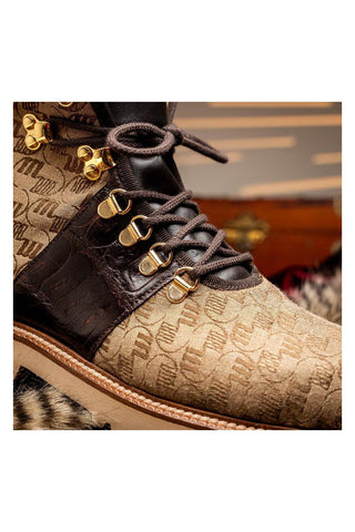 Mauri O.G 3272 Exotic Crocodile / Ostrich / Fabric / Calf-Skin Leather Boots (MA5630)-AmbrogioShoes