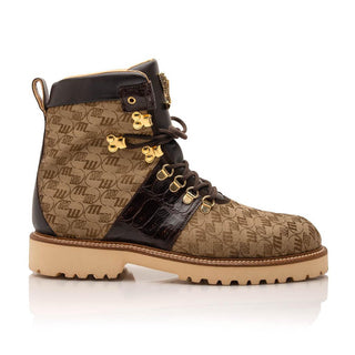 Mauri O.G 3272 Men's Shoes Exotic Crocodile / Ostrich / Fabric / Calf-Skin Leather Boots (MA5630)(Special Order)-AmbrogioShoes