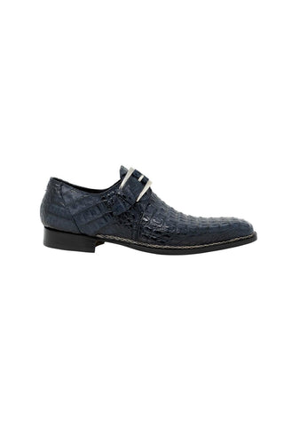 Mauri Opulent Blue Hornback Alligator Monkstraps Loafers 1172 (MA5100)-AmbrogioShoes