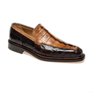 Mauri Orefici 4770/1 Crocodile / Leather Slip-On Loafer(Made to Order)-AmbrogioShoes