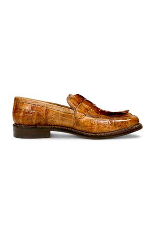 Mauri Orefici 4770/1 Exotic Crocodile / Nappa Leather Slip-On Loafer (MA5665)-AmbrogioShoes
