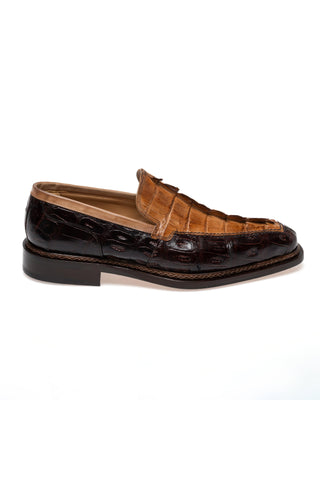 Mauri Orefici 4770/1 Exotic Crocodile / Nappa Leather Slip-On Loafer (MA5665)-AmbrogioShoes