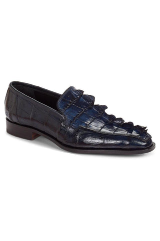 Mauri Orefici Wonder Blue Crocodile / Hornback Tail Loafers 4770 (MA4314)