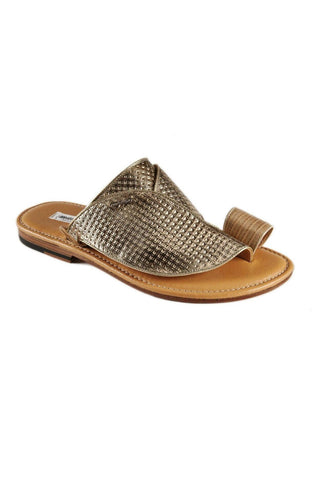 Mauri Perforated Gray Teju-Lizard / Pattern Embossed Calf-Skin Leather Sandals 1622-3 (MAO1006)-AmbrogioShoes
