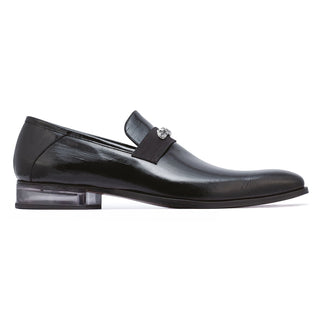 Mauri Player 4951 Men's Shoes Black Canapa / Satin Slip-On Loafers (MA5250)-AmbrogioShoes
