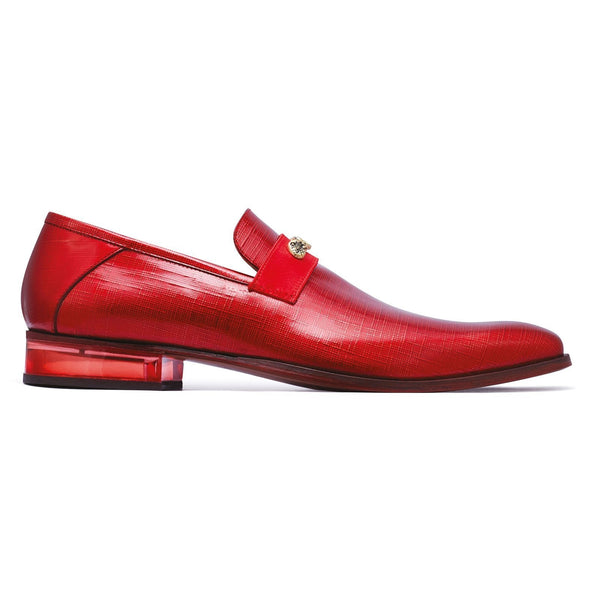 Mauri Player 4951 Men's Shoes Red Canapa / Satin Slip-On Loafers (MA5251)-AmbrogioShoes