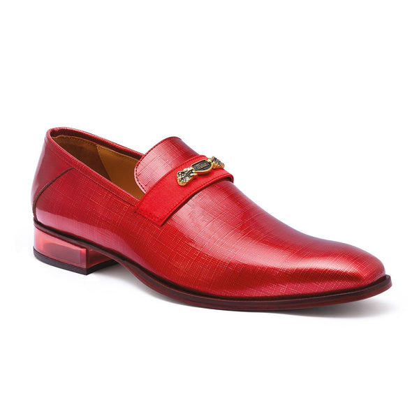 Mauri Player 4951 Men's Shoes Red Canapa / Satin Slip-On Loafers (MA5251)-AmbrogioShoes