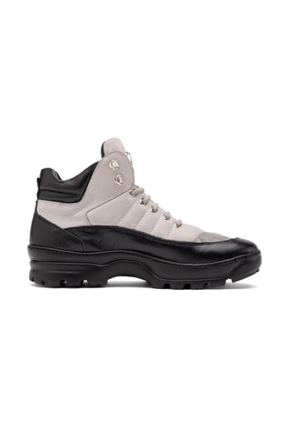 Mauri Polaris 4900 Black & Light Gray Exotic Crocodile / Suede / Nappa Leather Boots (MA5581)-AmbrogioShoes