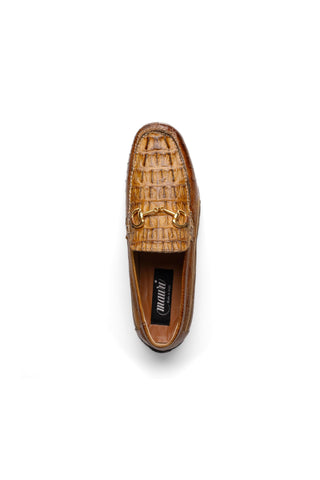 Mauri Polo 3501 Exotic Hornback / Ostrich Leg / Calf-Skin Leather Moccasin Horsebit Driver (MA5604)-AmbrogioShoes
