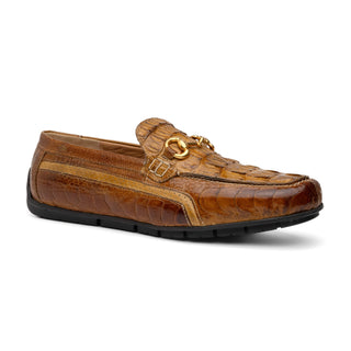 Mauri Polo 3501 Exotic Hornback / Ostrich Leg / Calf-Skin Leather Moccasin Horsebit Driver (MA5604)(Made to Order)-AmbrogioShoes