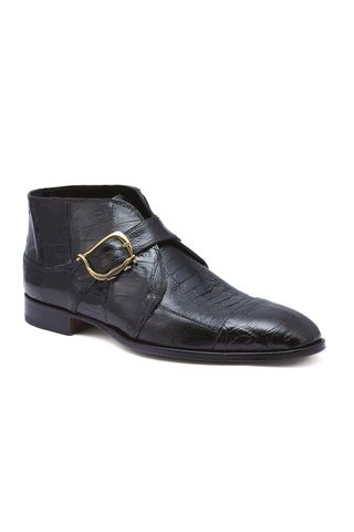 Mauri Professor 4960 Black Crocodile / Ostrich Leg Chukka Boots (MA5263)
