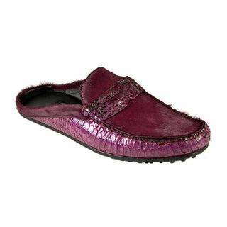 Mauri Purple Exotic Snake-Skin / Pony Penny Sandals 3465 (MAO1035)-AmbrogioShoes
