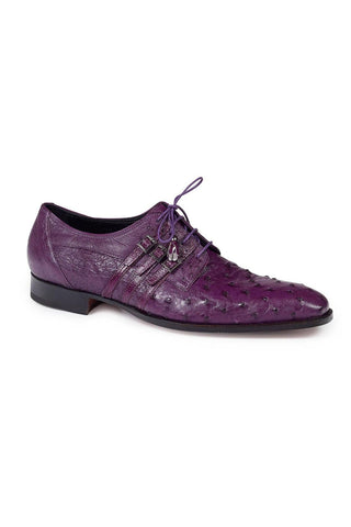 Mauri Purple Ostrich & Ostrich Leg Oxfords(MA4604)-AmbrogioShoes