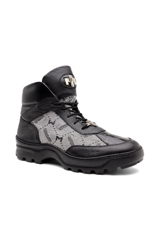 Mauri Pyro 3216 Exotic Crocodile Skin / Fabric / Nappa Leather Boots (MA5562)-AmbrogioShoes