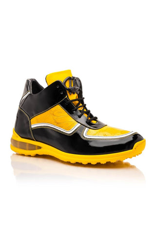 Mauri Quick M797 Crocodile / Patent High-Top Sneakers-AmbrogioShoes