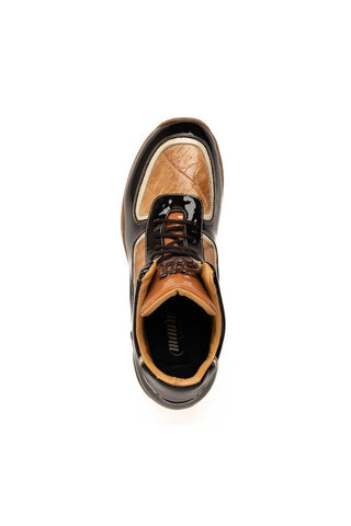 Mauri Quick M797 Exotic Crocodile / Patent High-Top Sneakers (MA5646)-AmbrogioShoes