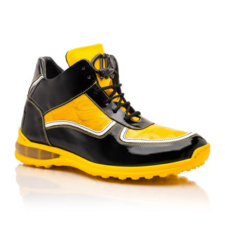 Mauri Quick M797 Exotic Crocodile / Patent Leather High-Top Sneakers (MA5646)(Made to Order)-AmbrogioShoes