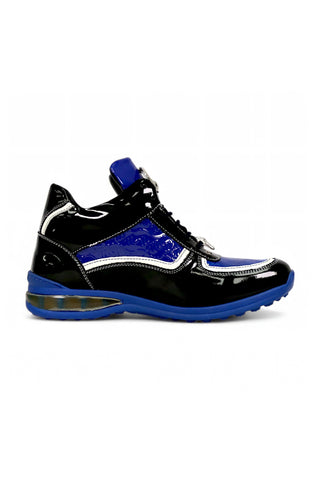 Mauri Quick M797 Exotic Crocodile / Patent Leather High-Top Sneakers (MA5675)-AmbrogioShoes