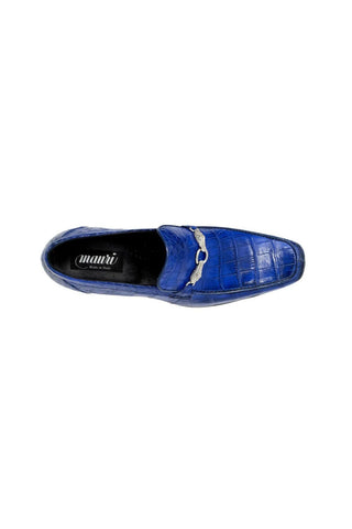 Mauri Regal Men's Designer Shoes Royal Blue Exotic Alligator Loafers 4894-2 (MA5126) (Made to Order)-AmbrogioShoes