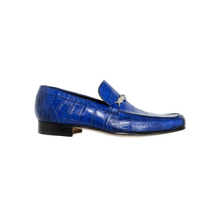 Mauri Regal Men's Designer Shoes Royal Blue Exotic Alligator Loafers 4894-2 (MA5126) (Special Order)-AmbrogioShoes