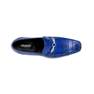 Mauri Regal Men's Designer Shoes Royal Blue Exotic Alligator Loafers 4894-2 (MA5126) (Special Order)-AmbrogioShoes