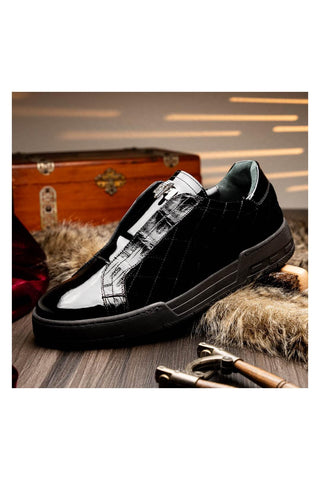 Mauri Regata 8478/10 Crocodile / Quilted Velvet / Patent Sneaker