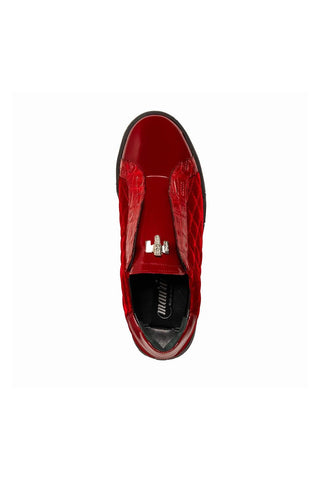 Mauri Regata 8478/10 Exotic Crocodile / Quilted Velvet / Patent Slip-On Sneakers (MA5648)-AmbrogioShoes