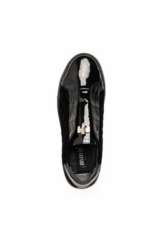 Mauri Regata 8478/10 Exotic Crocodile / Quilted Velvet / Patent Slip-On Sneakers (MA5648)-AmbrogioShoes