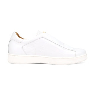 Mauri Regata 8478/14 Exotic Crocodile / Nappa Leather Slip-On Sneaker (MA5671)(Made to Order)-AmbrogioShoes