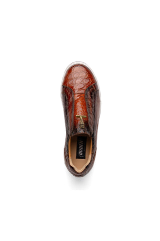 Mauri Regata 8478/2 Cognac with T.moro Finish Alligator Casual Slip-On Sneakers (MA5620)