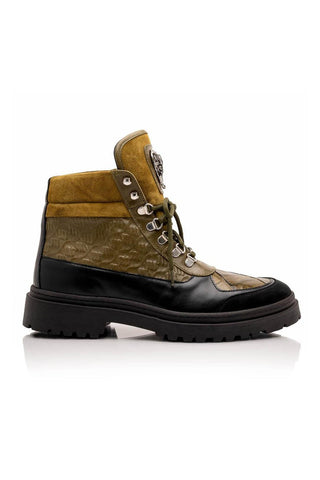 Mauri Renegade 3271 Exotic Crocodile / Nubuck / Nappa / Suede Boots (MA5629)-AmbrogioShoes