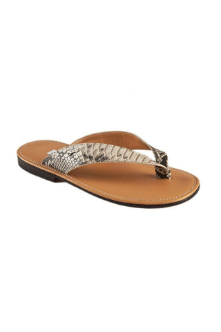 Mauri Roccia Beige Snake-Skin Sandals 1512-2 (MAO1003)