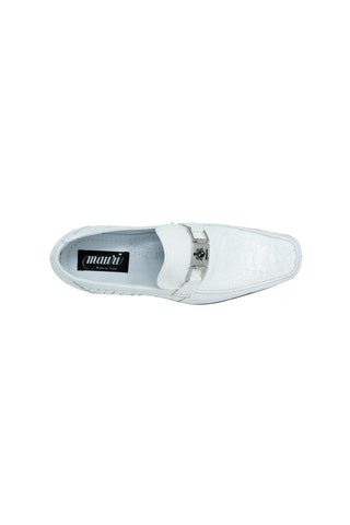 Mauri Royalty White Exotic Ostrich Loafers 3042 (MA5106)-AmbrogioShoes
